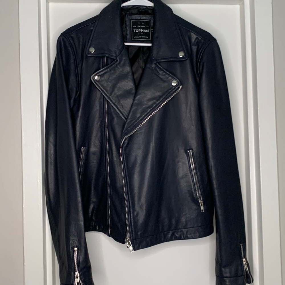TopMAN moto leather jacket - Size M